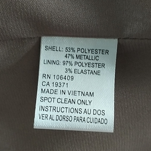 Tahari ASL, Metallic Long Gown, Sz 2 - Picture 14 of 16